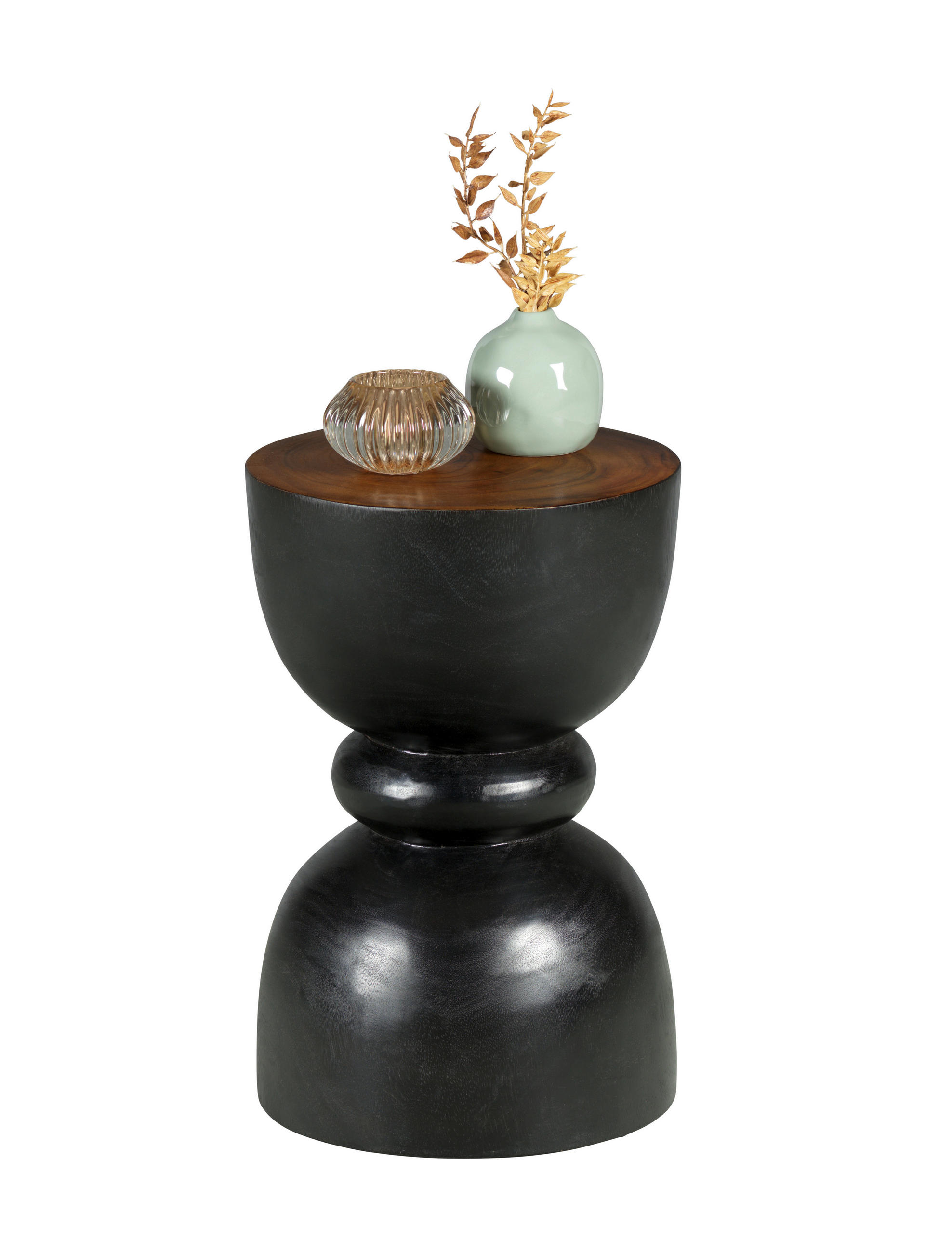 KISASZTAL fa 34/34/45 cm  - fekete, Trend, fa (34/34/45cm) - Ambia Home