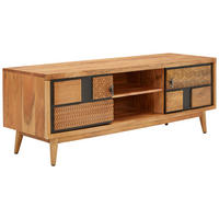 KOMODA - NISKA   145/50/45 cm   prirodne boje, crna   - višebojno/prirodne boje, Moderno, metal/drvo (145/50/45cm) - Livetastic