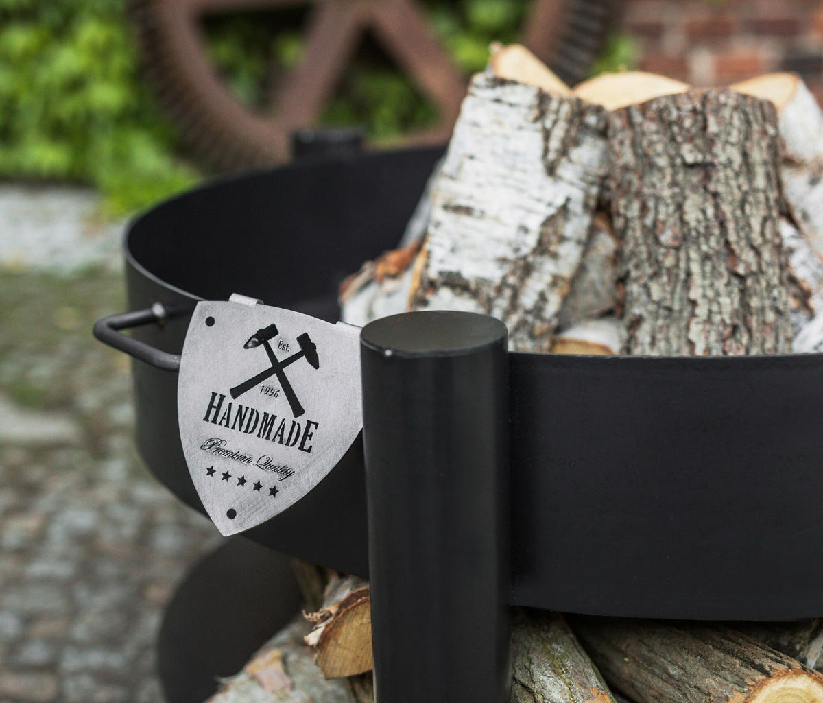FEUERSCHALE  - Schwarz, Basics, Metall (88/45cm) - Ambia Garden