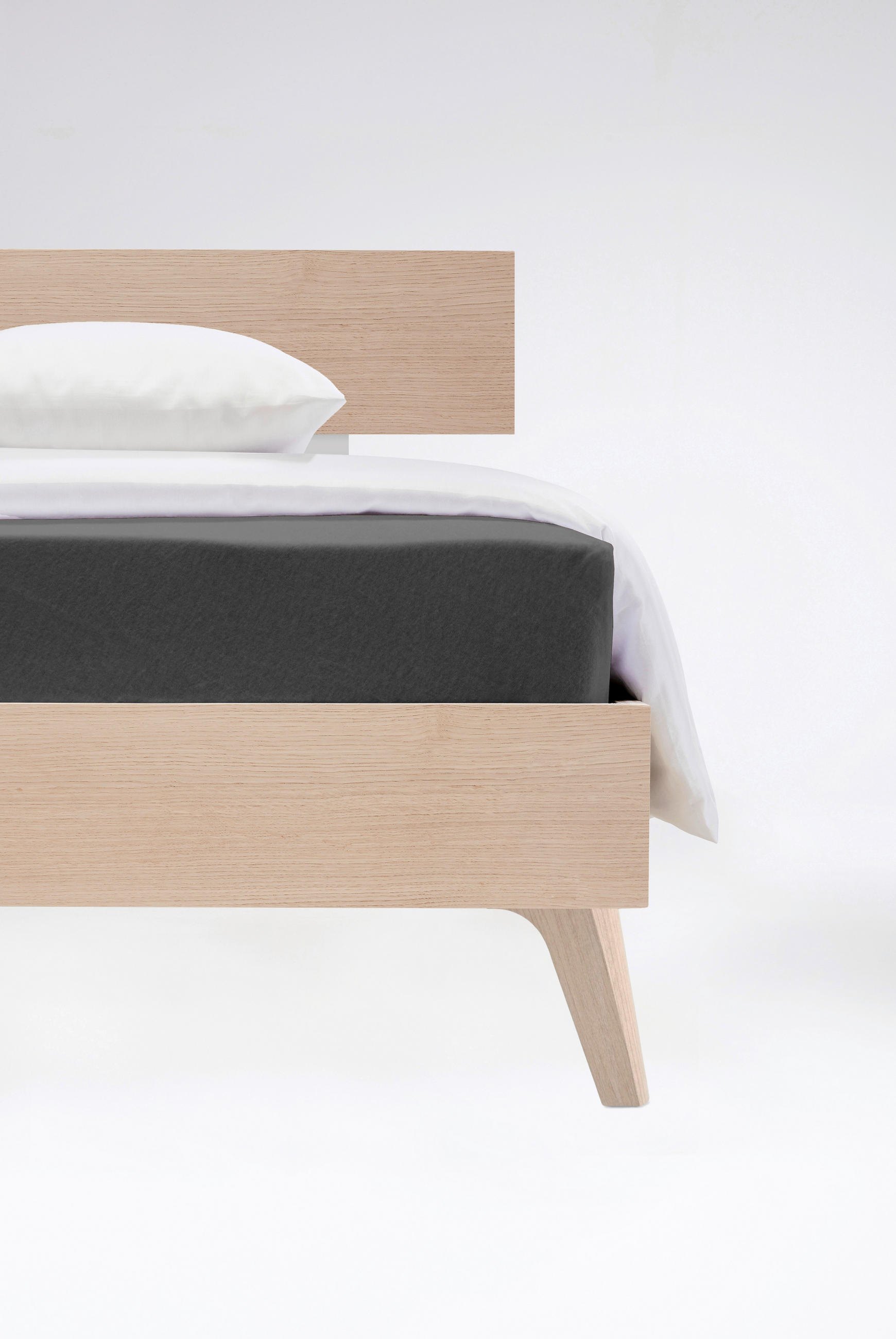 SPANNBETTTUCH Flausch Jersey Jersey  - Anthrazit, Basics, Textil (100/200cm) - Fleuresse