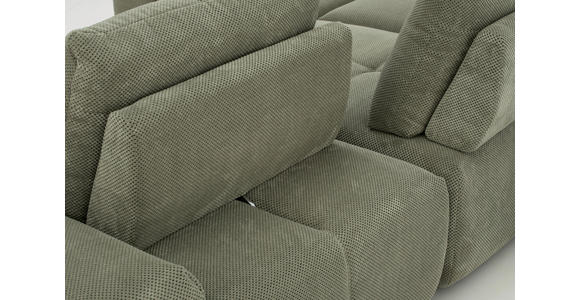 ECKSOFA in Velours Olivgrün  - Schwarz/Olivgrün, Design, Kunststoff/Textil (236/326cm) - Xora