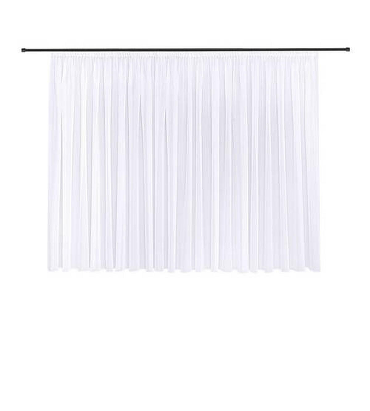 FERTIGSTORE  transparent  450/175 cm   - Weiß, Basics, Textil (450/175cm)