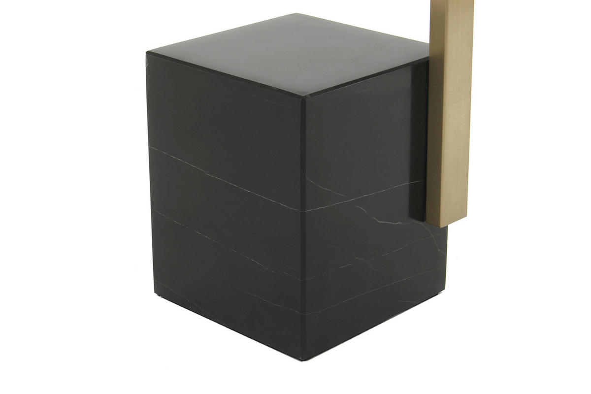ODKLÁDACÍ STOLEK,  - Design, kámen/sklo (30/30/56cm) - MID.YOU