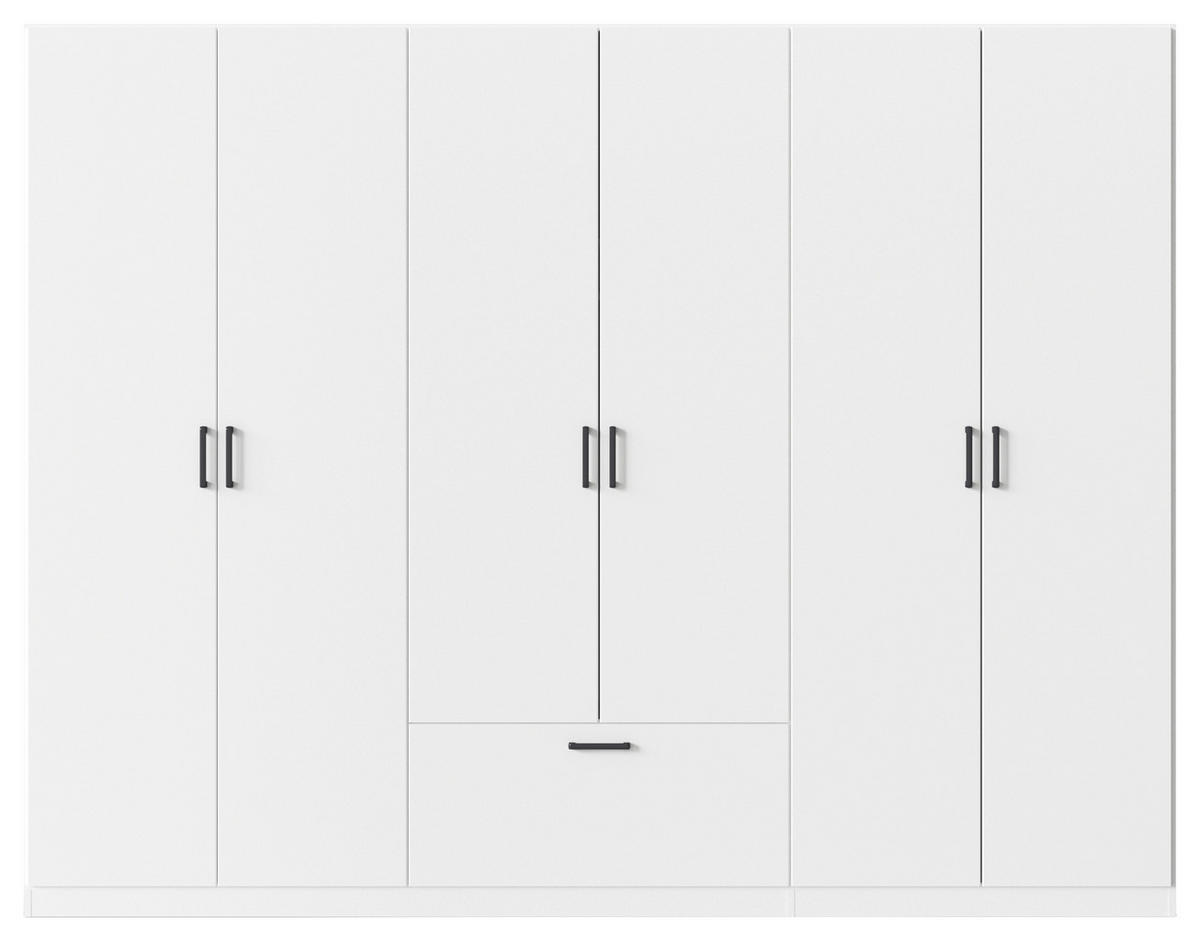 KLEIDERSCHRANK in Weiss  - Weiss/Grau, Basics, Holzwerkstoff/Metall (271/210/54cm) - Boxxx
