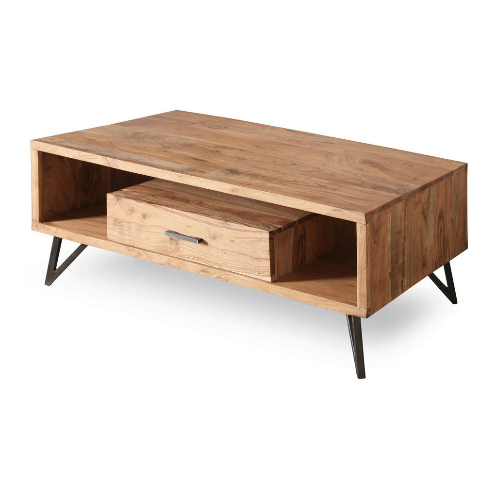 Couchtisch Indira Akazie Massiv, B: 118 cm