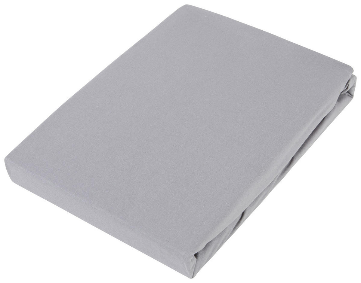 CEARȘAF CU ELASTIC 90-100/190-220 cm  - grafit, Basics, textil (90-100/190-220cm) - Novel