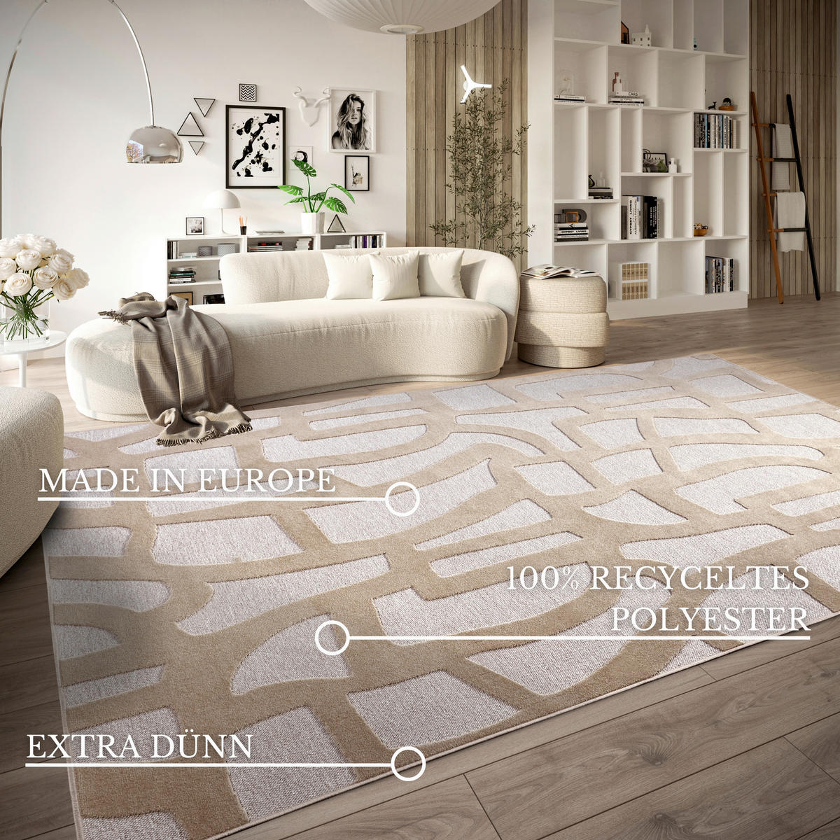 FLACHWEBETEPPICH 200/290 cm Kollektion 1879 Creme  - Creme, Design, Textil (200/290cm) - Villeroy & Boch