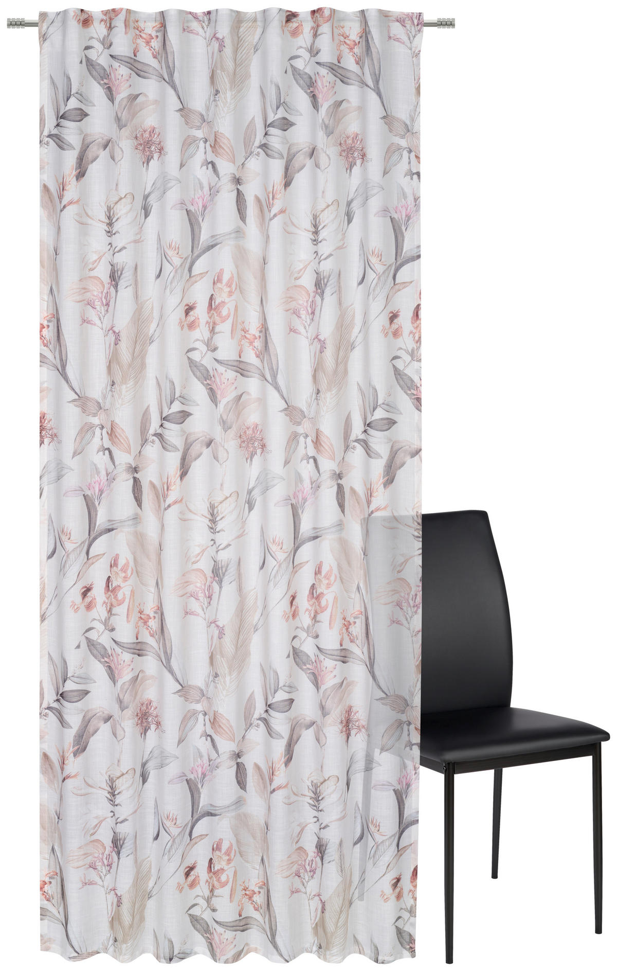 FERTIGVORHANG halbtransparent  - Grau, KONVENTIONELL, Textil (140/245cm) - Esposa