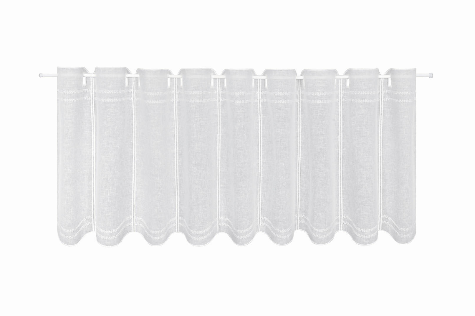 KURZGARDINE   145/45 cm   - Weiß, Basics, Textil (145/45cm)