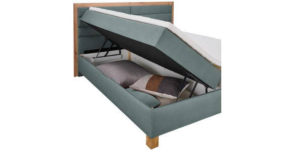 BOXBETT 180/200 cm  in Hellblau, Eiche Artisan  - Eiche Artisan/Hellblau, KONVENTIONELL, Holz/Textil (180/200cm) - Carryhome