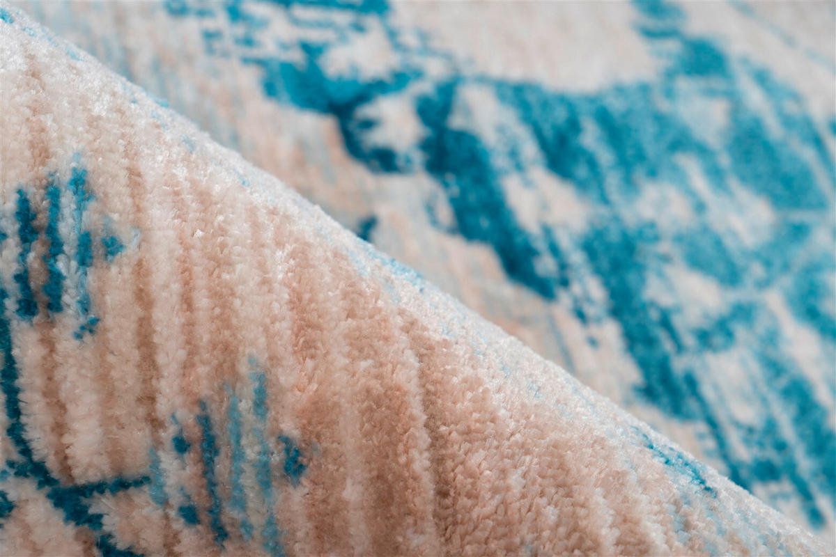 WEBTEPPICH 200/290 cm Baroque Blau, Creme  - Blau/Creme, Basics, Textil (200/290cm) - Novel