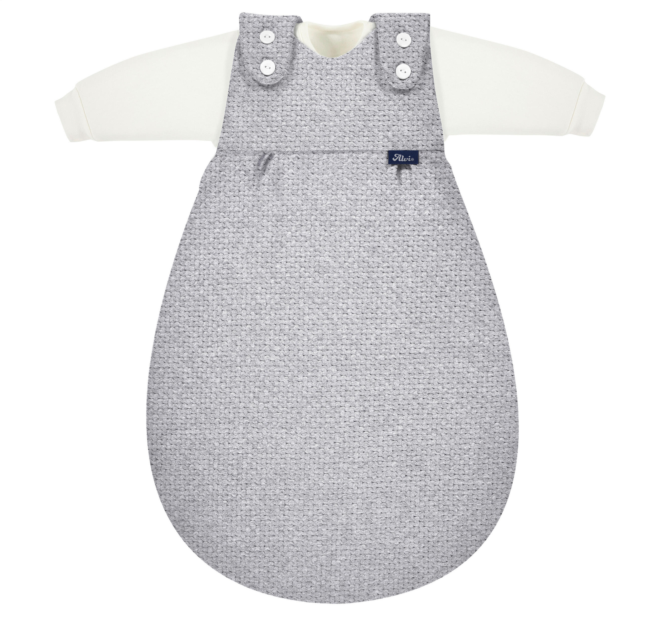 BABYSCHLAFSACKSET Baby-Mäxchen    56/62   - Hellgrau/Weiß, Basics, Textil (56/62null) - Alvi