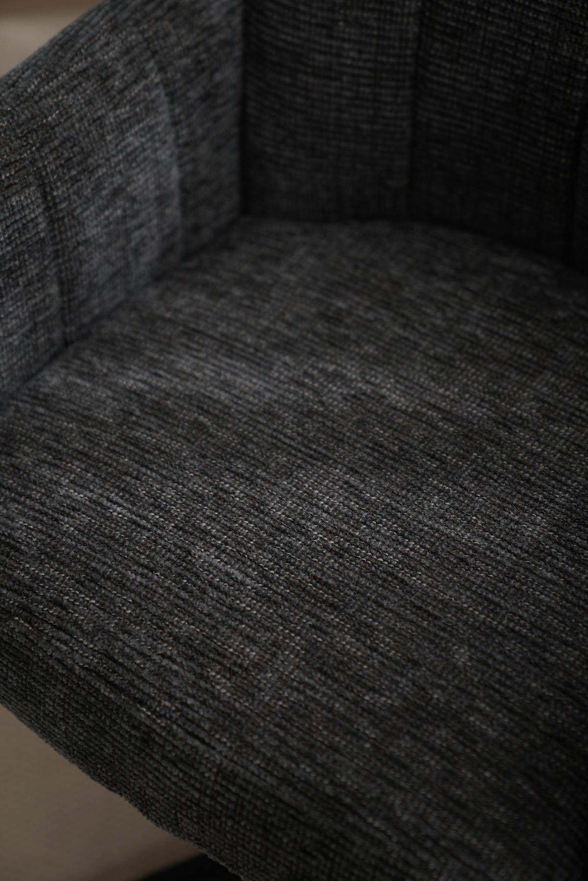 NASLANJAČ, les, kovina, tekstil temno siva  - temno siva/črna, Trendi, kovina/tekstil (58/86/64cm) - Livetastic