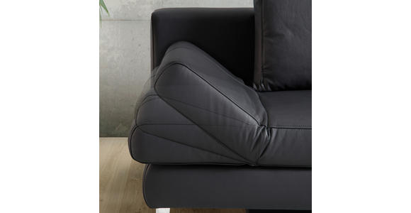 SCHLAFSOFA in Echtleder Weinrot  - Chromfarben/Weinrot, Design, Leder/Metall (200/85/90cm) - Novel