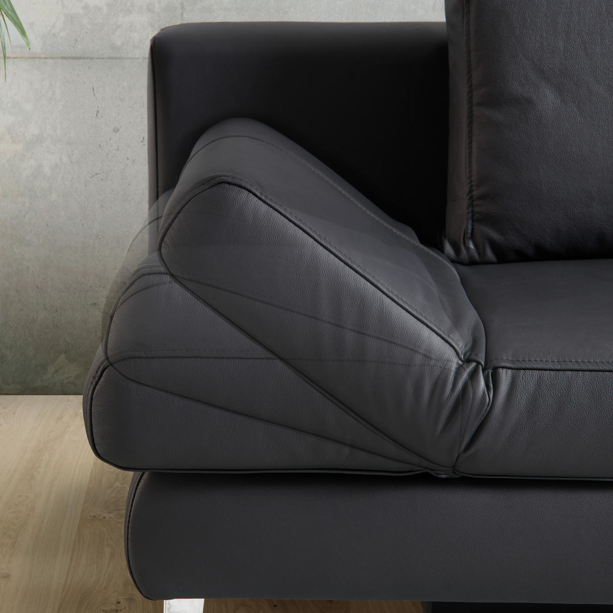 SCHLAFSOFA Rot Echtleder  - Chromfarben/Rot, MODERN, Leder/Metall (200/85/90cm) - Novel