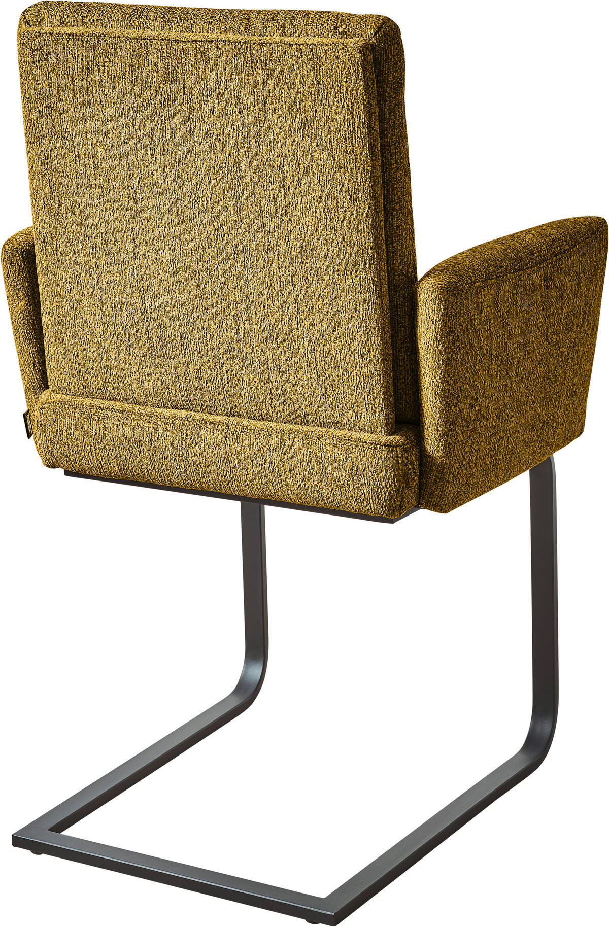 ARMLEHNSTUHL  in Stahl Chenille  - Gelb/Schwarz, Design, Textil/Metall (56/92/60cm) - Dieter Knoll