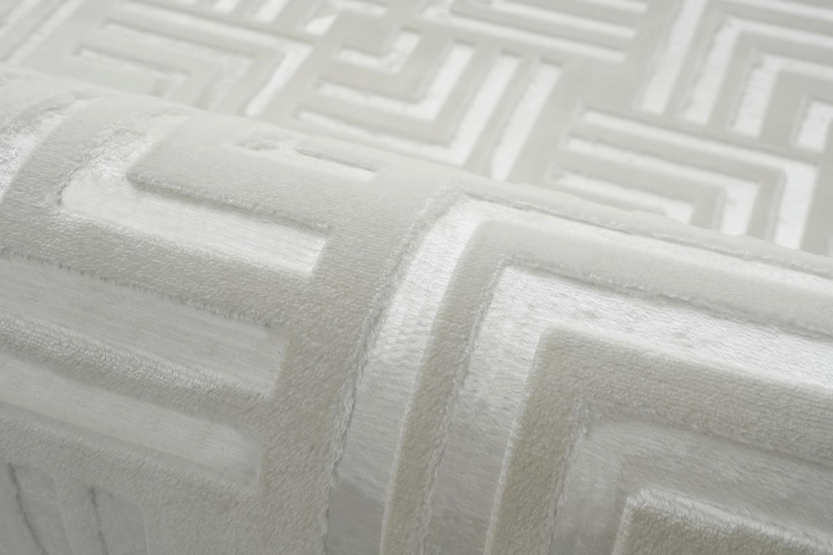 FLACHWEBETEPPICH  Wohnzimmer 120/160 cm Calma Weiß rechteckig  - Weiß, Basics, Textil (120/160cm) - Kayoom