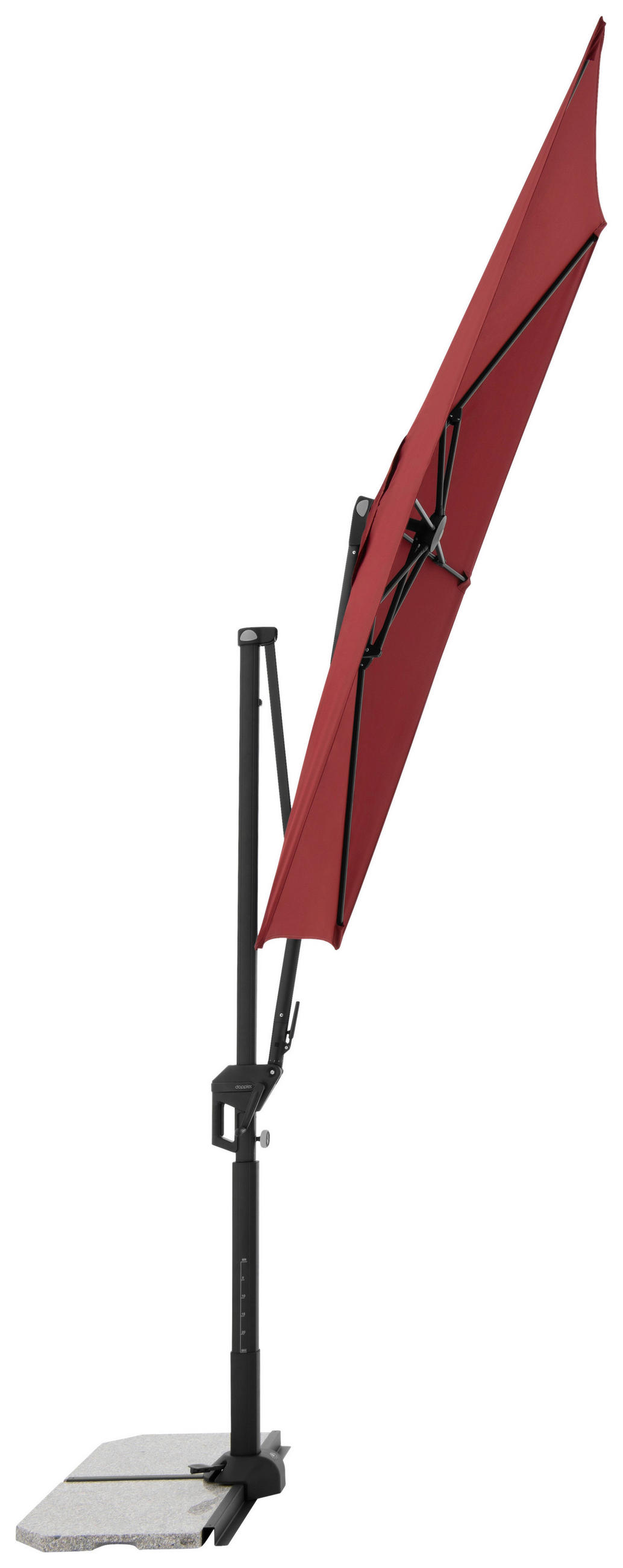 AMPELSCHIRM 240 cm Bordeaux  - Bordeaux/Schwarz, Basics, Textil/Metall (240/135cm) - Doppler