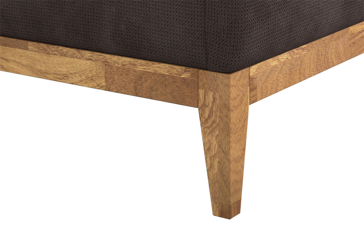 POLSTERBETT 160/200 cm  in Dunkelbraun  - Weiss/Eichefarben, Modern, Holz/Holzwerkstoff (160/200cm) - MID.YOU