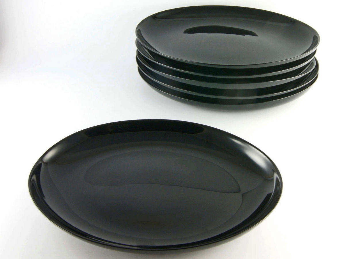 STEAKTELLER Schwarz Italien Party Schwarz  - Schwarz, Basics, Glas - Creatable