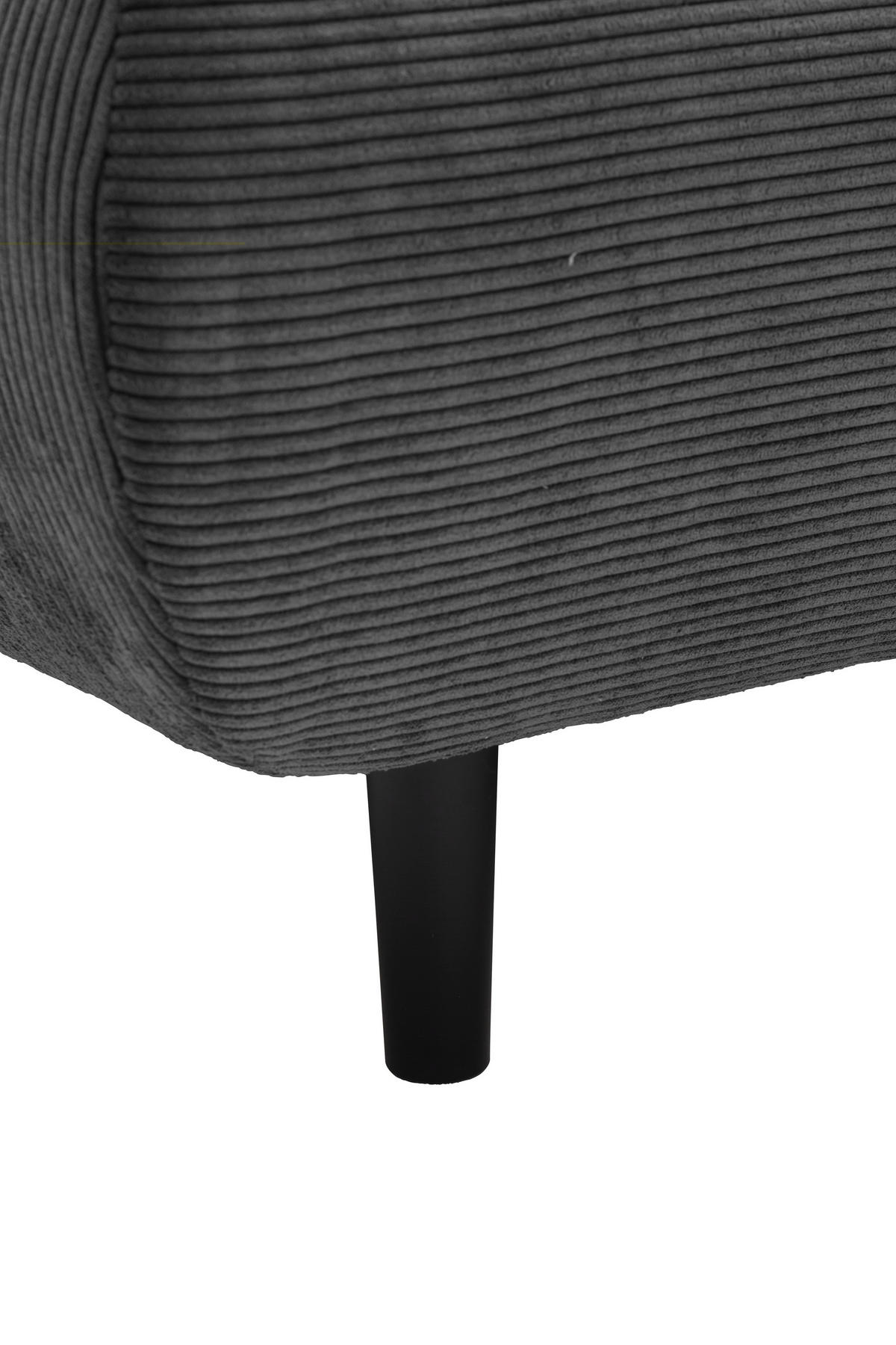 SESSEL in Feincord Anthrazit  - Anthrazit/Schwarz, Design, Holz/Textil (112/85/108cm) - Pure Home Lifestyle