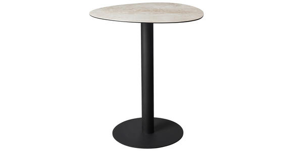 BARTISCH oval Schwarz, Taupe, Beige - Taupe/Beige, Design, Glas/Keramik (90/90/105cm) - Novel