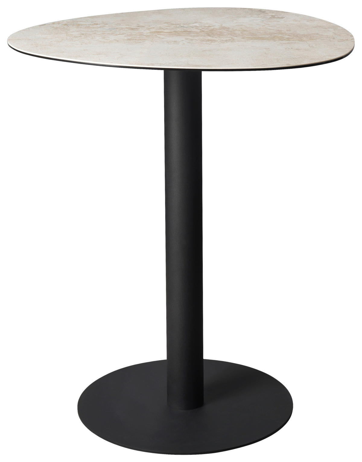 BARTISCH in Metall, Glas, Keramik 90/90/105 cm   - Taupe/Beige, Design, Glas/Keramik (90/90/105cm) - Novel