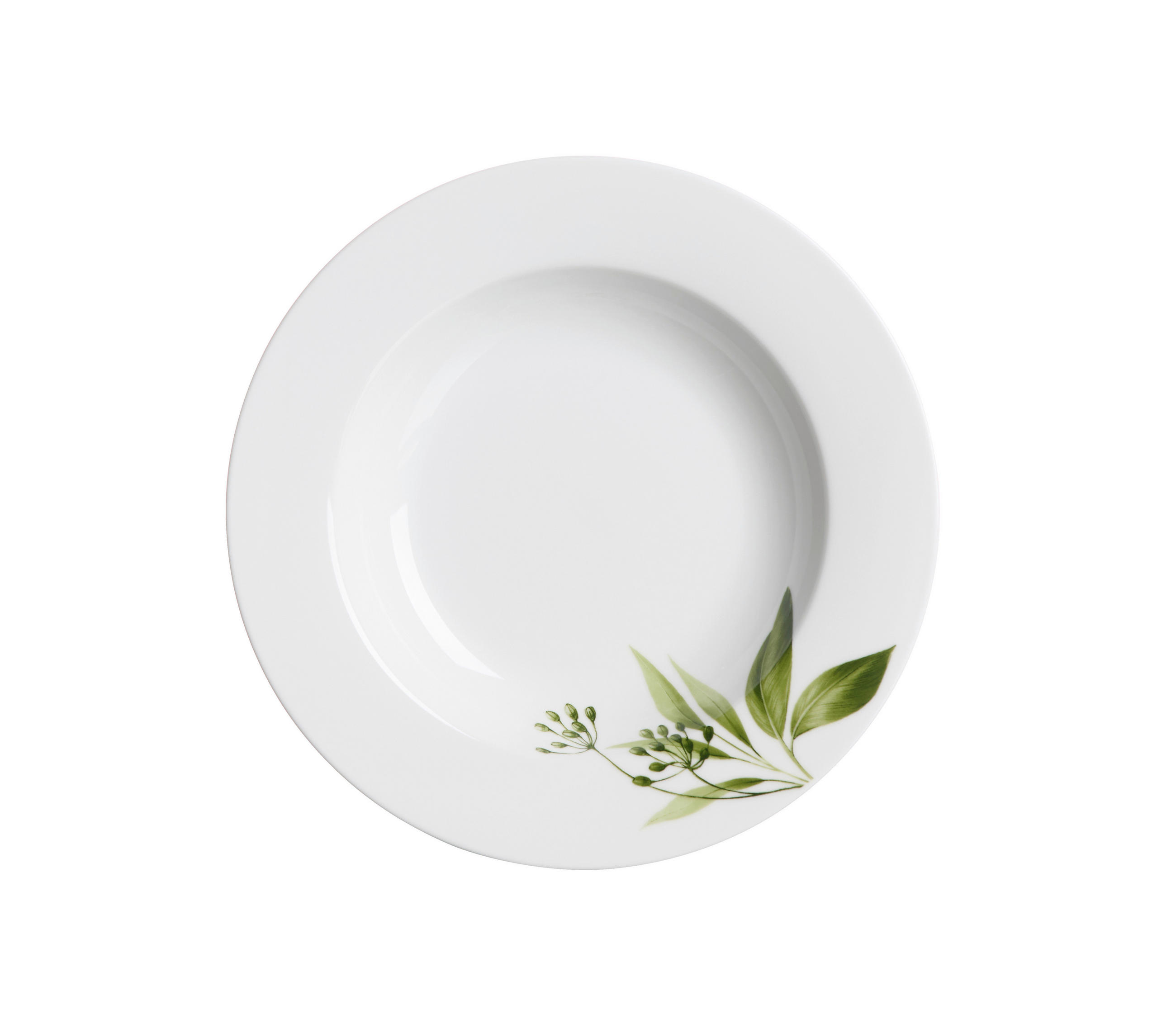 MÉLYTÁNYÉR 22 cm  - fehér/zöld, Konventionell, kerámia (22cm) - Ritzenhoff Breker