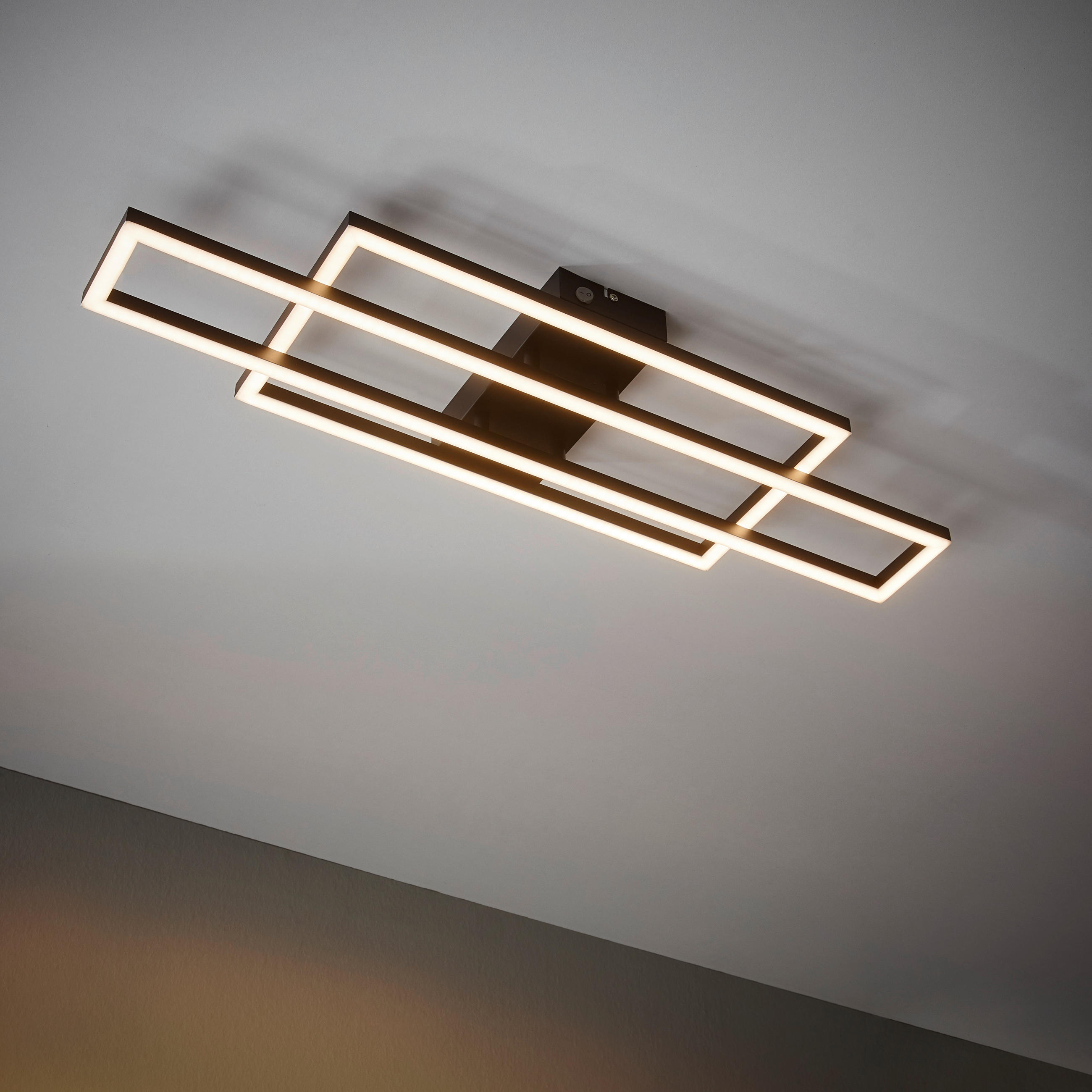 PLAFONIERĂ CU LED - negru, Trend, metal (76,5/21,5/7cm) - Novel