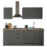 KÜCHENLEERBLOCK   in Graphitfarben  - Schwarz/Graphitfarben, Basics, Holzwerkstoff/Metall (220/211/60cm) - Xora