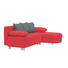 WOHNLANDSCHAFT in Textil Grau, Rot - Rot/Alufarben, KONVENTIONELL, Kunststoff/Textil (195/153cm) - Carryhome WOHNLANDSCHAFT in Textil Grau, Rot - Rot/Alufarben, KONVENTIONELL, Kunststoff/Textil (195/153cm) - Carryhome