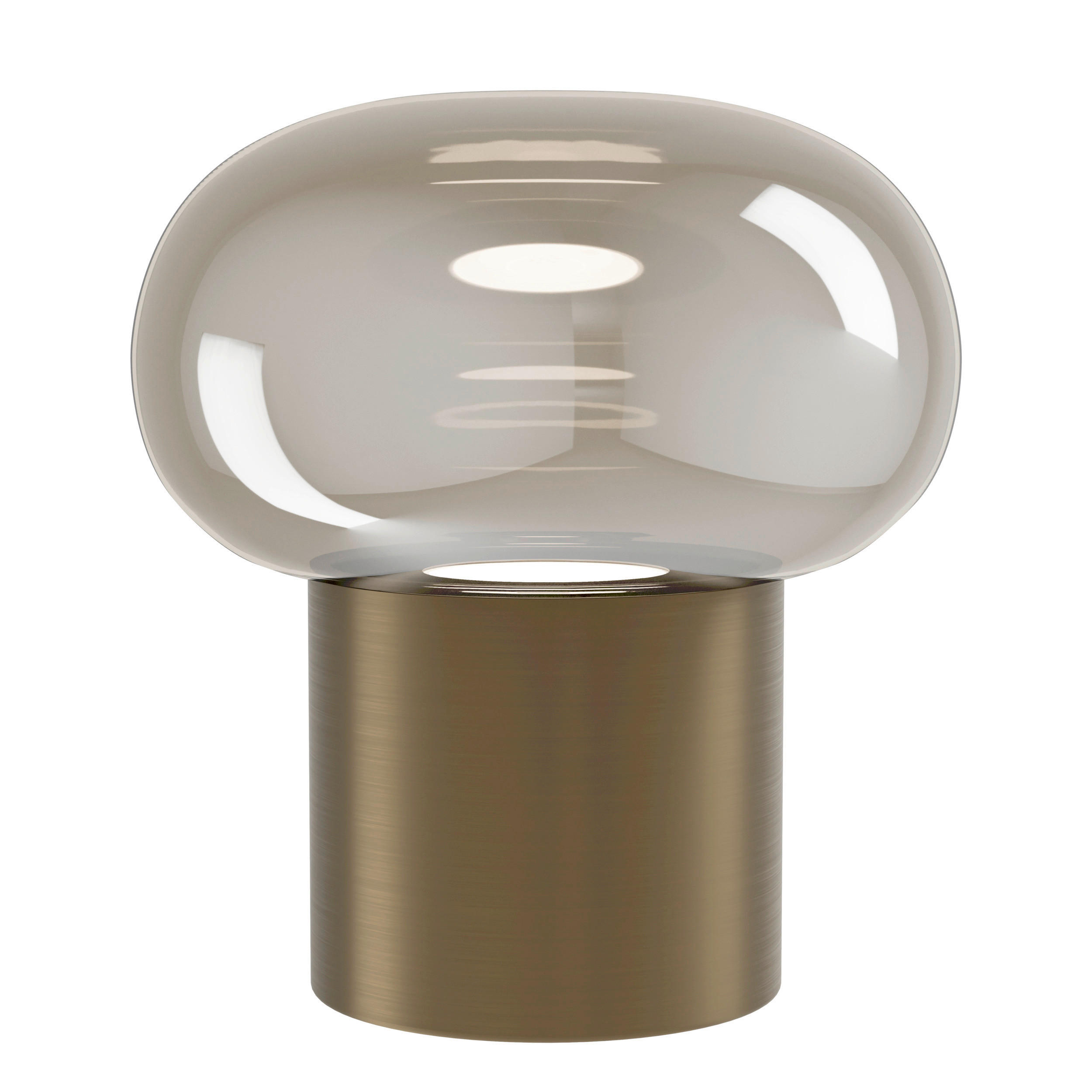 TISCHLEUCHTE Bravino 15,5/17 cm  - Braun/Bronzefarben, Design, Glas/Metall (15,5/17cm) - Eglo