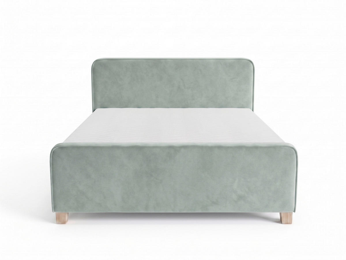 BOXBETT 160/200 cm  in Mintgrün  - Kernbuche/Mintgrün, MODERN, Holz/Textil (160/200cm) - MID.YOU