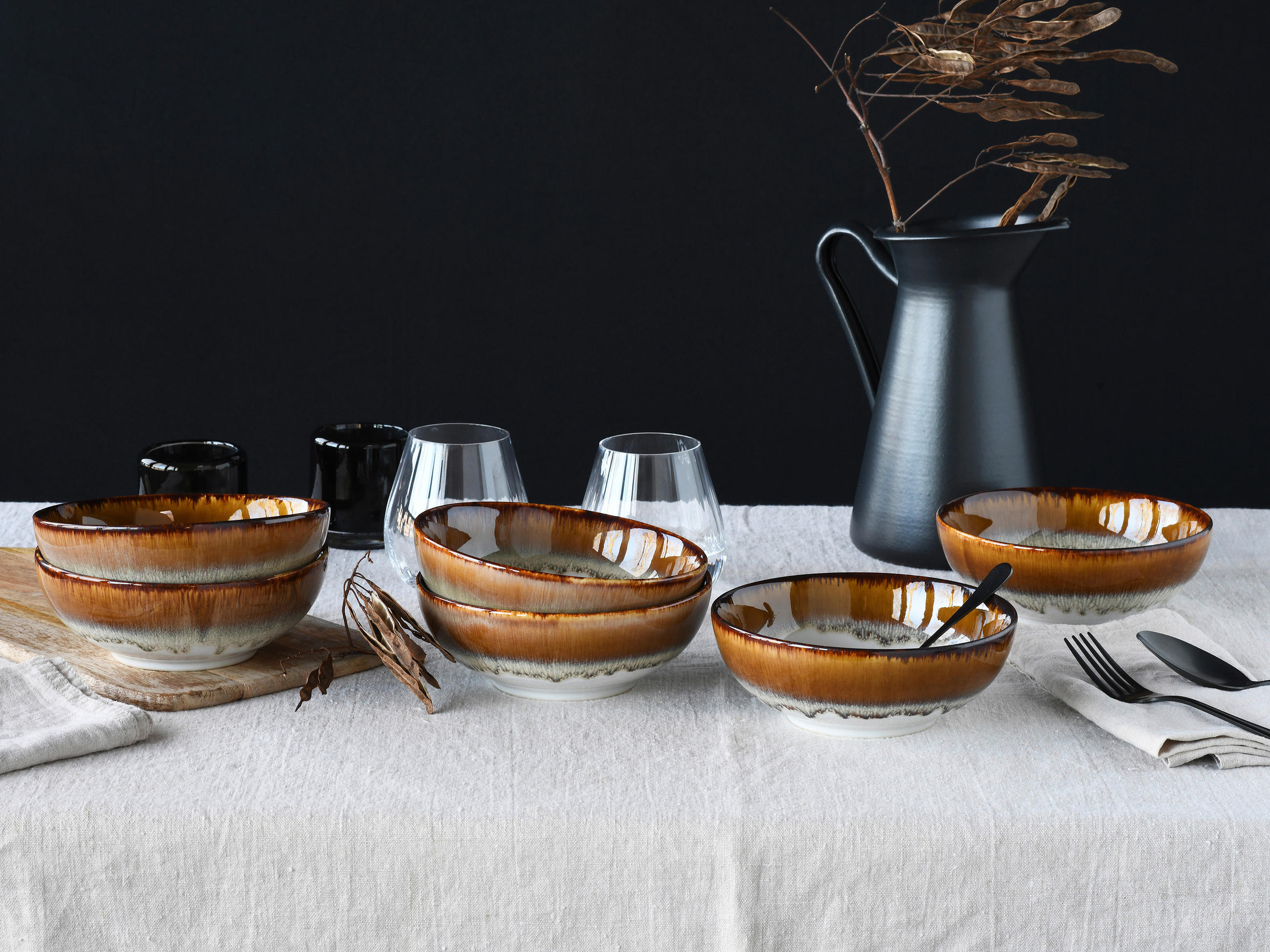 SCHÜSSELSET 6-teilig Cascade   - Design, Keramik - Creatable