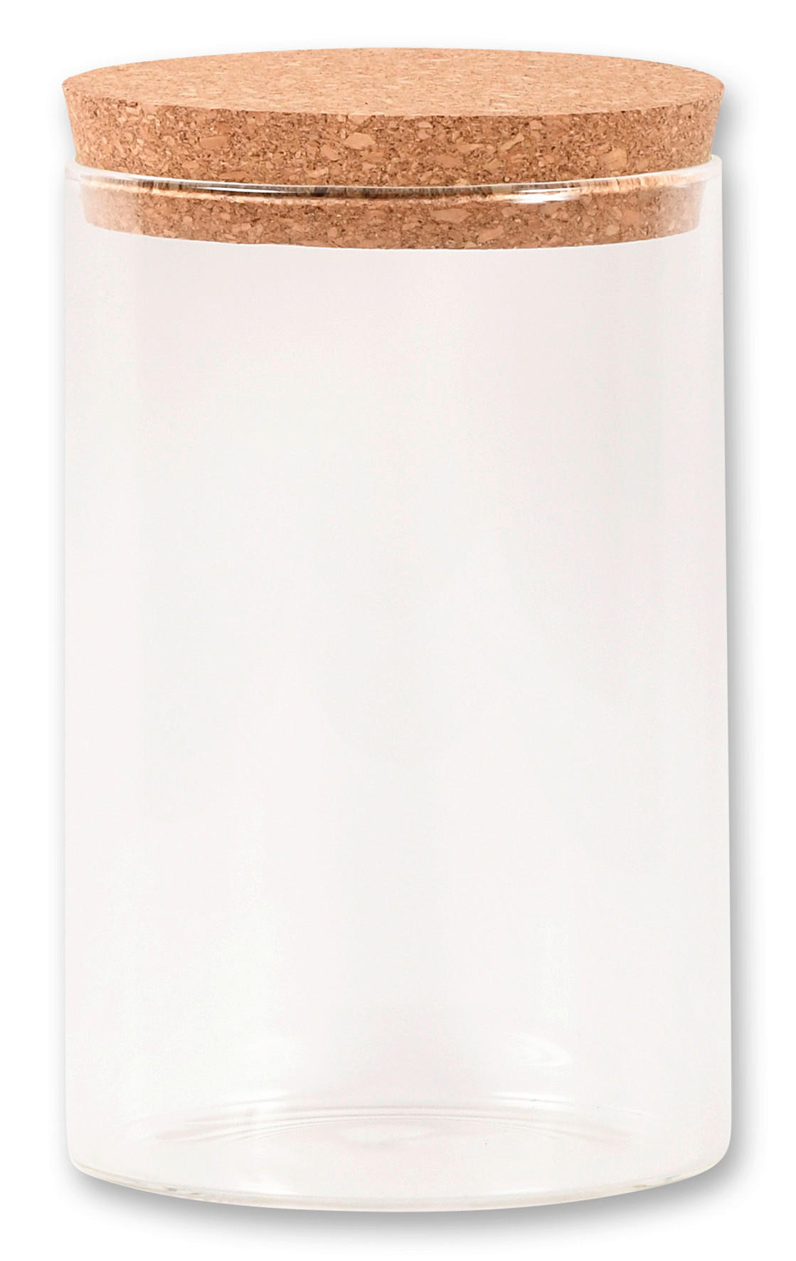 POSODA ZA SHRANJEVANJE        10/16 cm      - prosojno, Basics, steklo/les (10/16cm) - Kesper