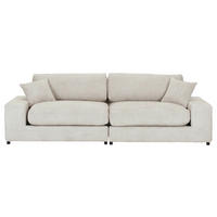 MEGASOFA Struktur, Bouclé Beige  - Beige/Schwarz, MODERN, Kunststoff/Textil (270/76/125cm) - Landscape