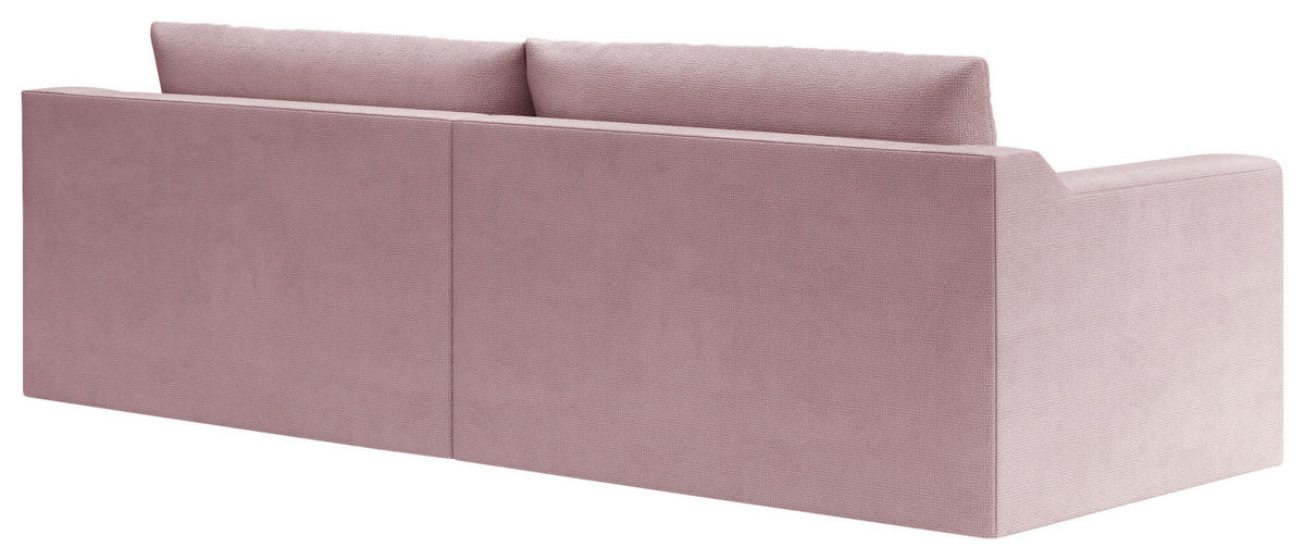 BIGSOFA in Chenille, Flachgewebe Rosa  - Schwarz/Rosa, Design, Kunststoff/Textil (276/90/109cm) - Sit & More