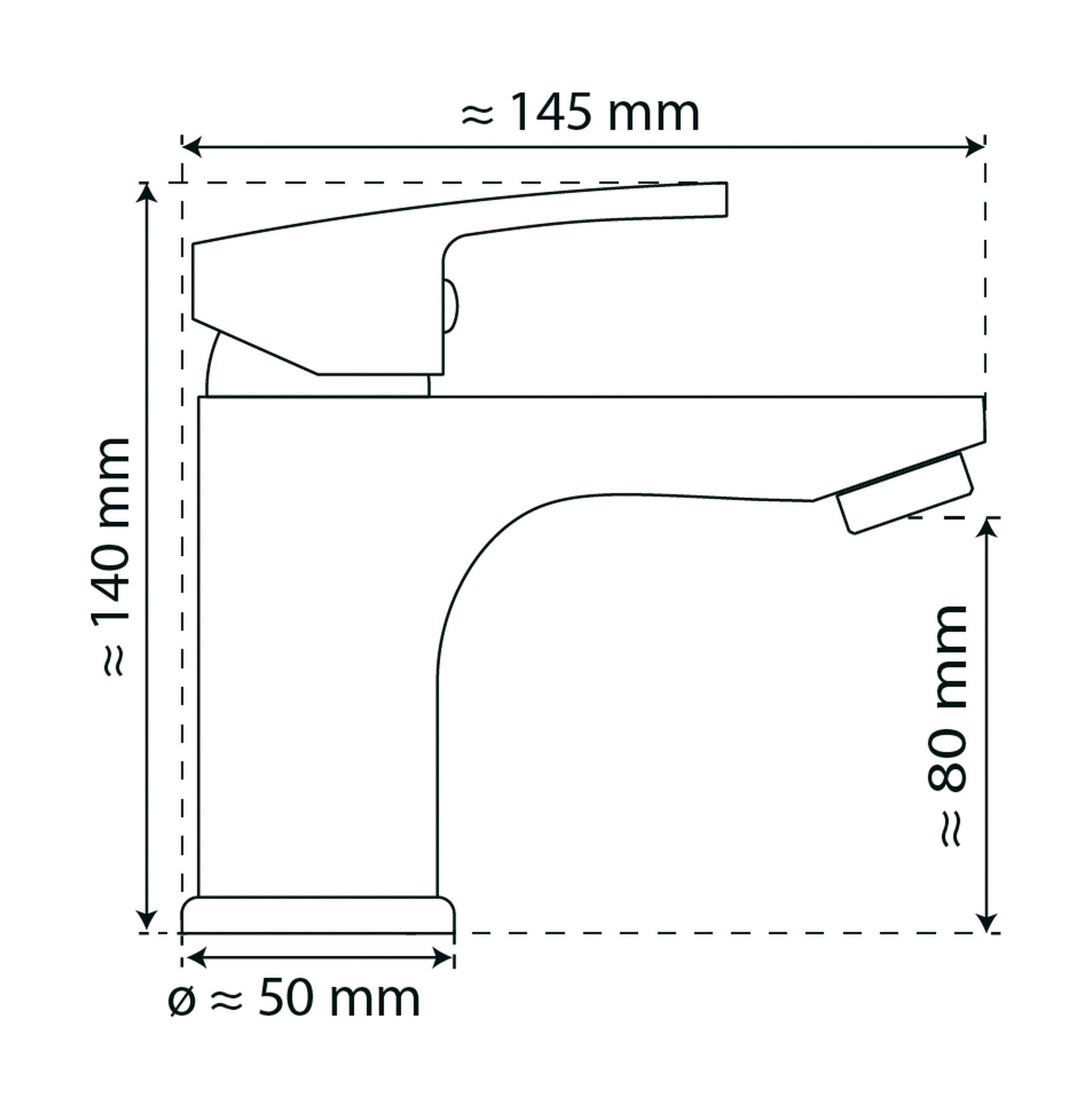 WASCHTISCHARMATUR 34710  - Chromfarben/Weiß, Basics, Metall (5/14/14,5cm) - Schütte