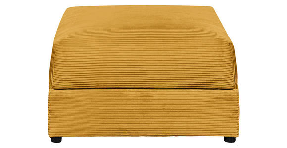 HOCKER Cord Gelb - Gelb/Schwarz, KONVENTIONELL, Kunststoff/Textil (87/53/87cm) - Carryhome