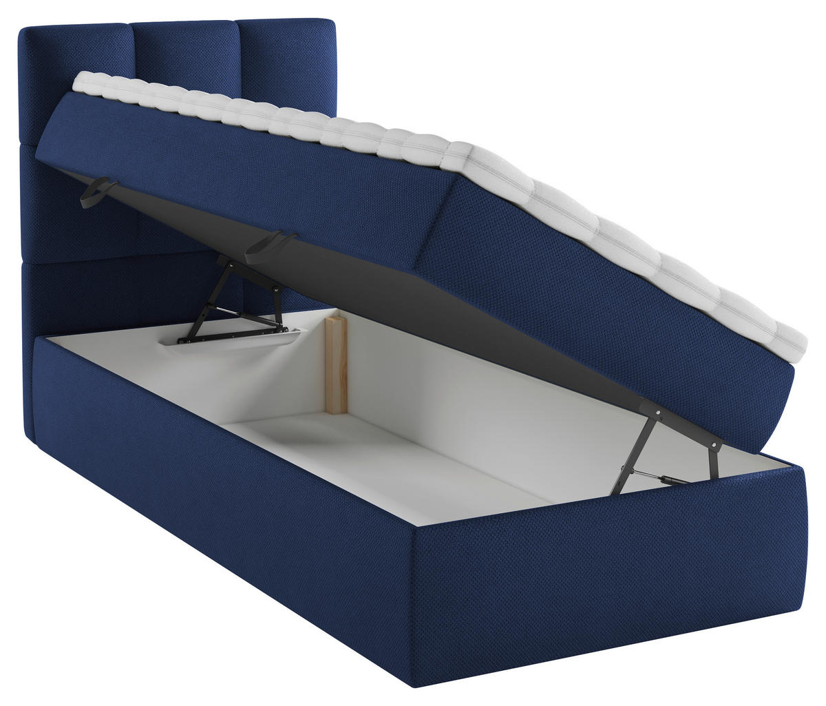 BOXBETT 90/200 cm  in Dunkelblau  - Schwarz/Dunkelblau, Modern, Holz/Holzwerkstoff (90/200cm) - MID.YOU
