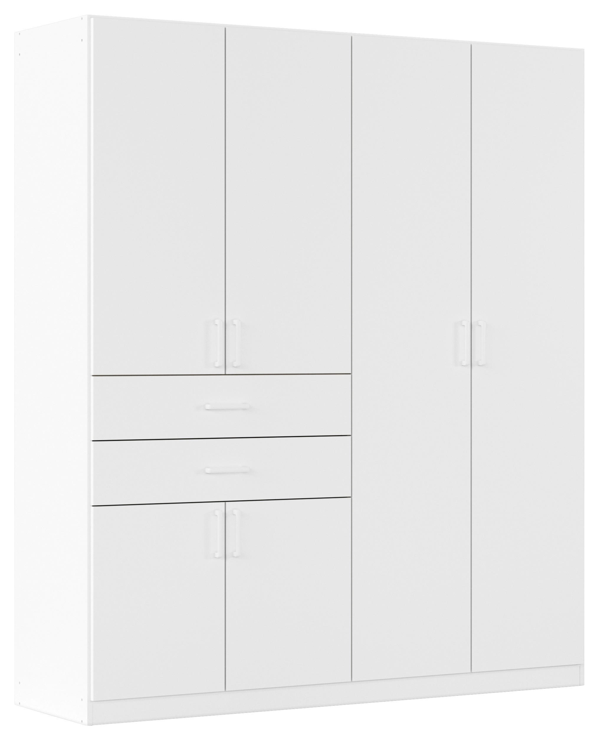 DREHTÜRENSCHRANK 180/210/54 cm 6-türig Weiß  - Weiß, MODERN, Holzwerkstoff/Kunststoff (180/210/54cm) - Rauch Möbel