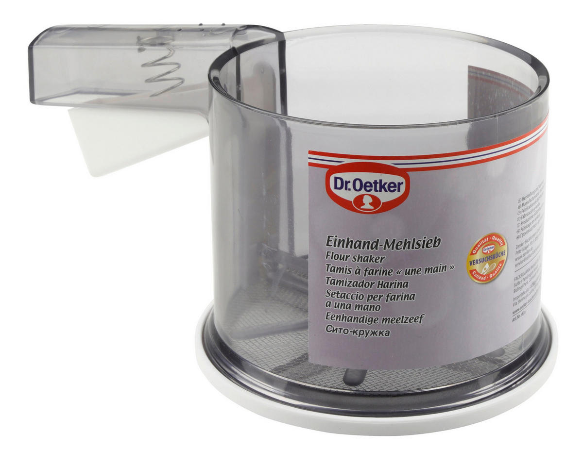 MEHLSIEB  - Weiß/Grau, Basics, Kunststoff (0,350kg) - Dr.Oetker