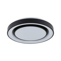 DECKENLEUCHTE  47,5/7 cm    - Schwarz/Weiß, Design, Kunststoff/Metall (47,5/7cm) - Paulmann