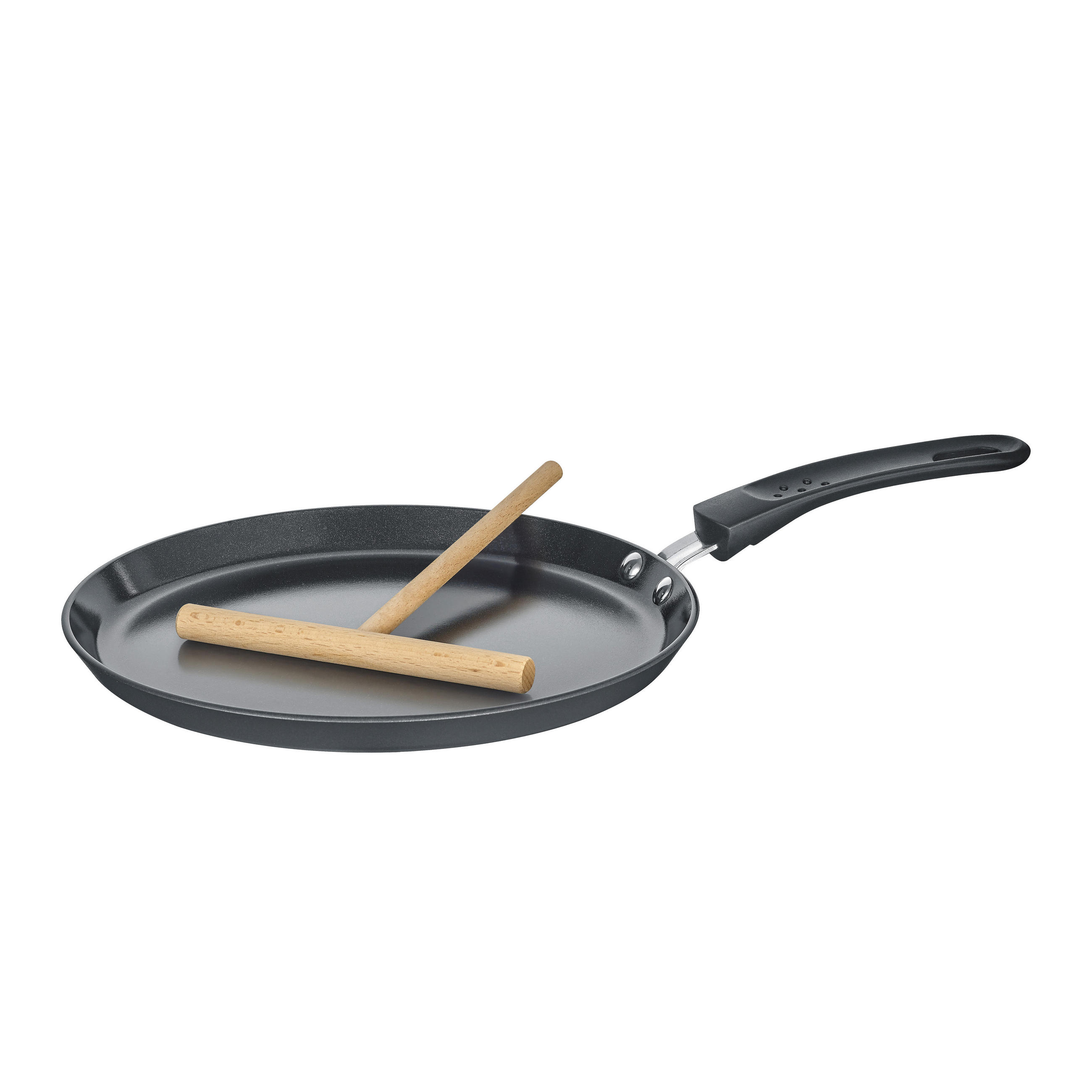 CREPESPFANNE 24 cm Keramikbeschichtung  - Schwarz, Basics, Metall (24cm) - Berndes