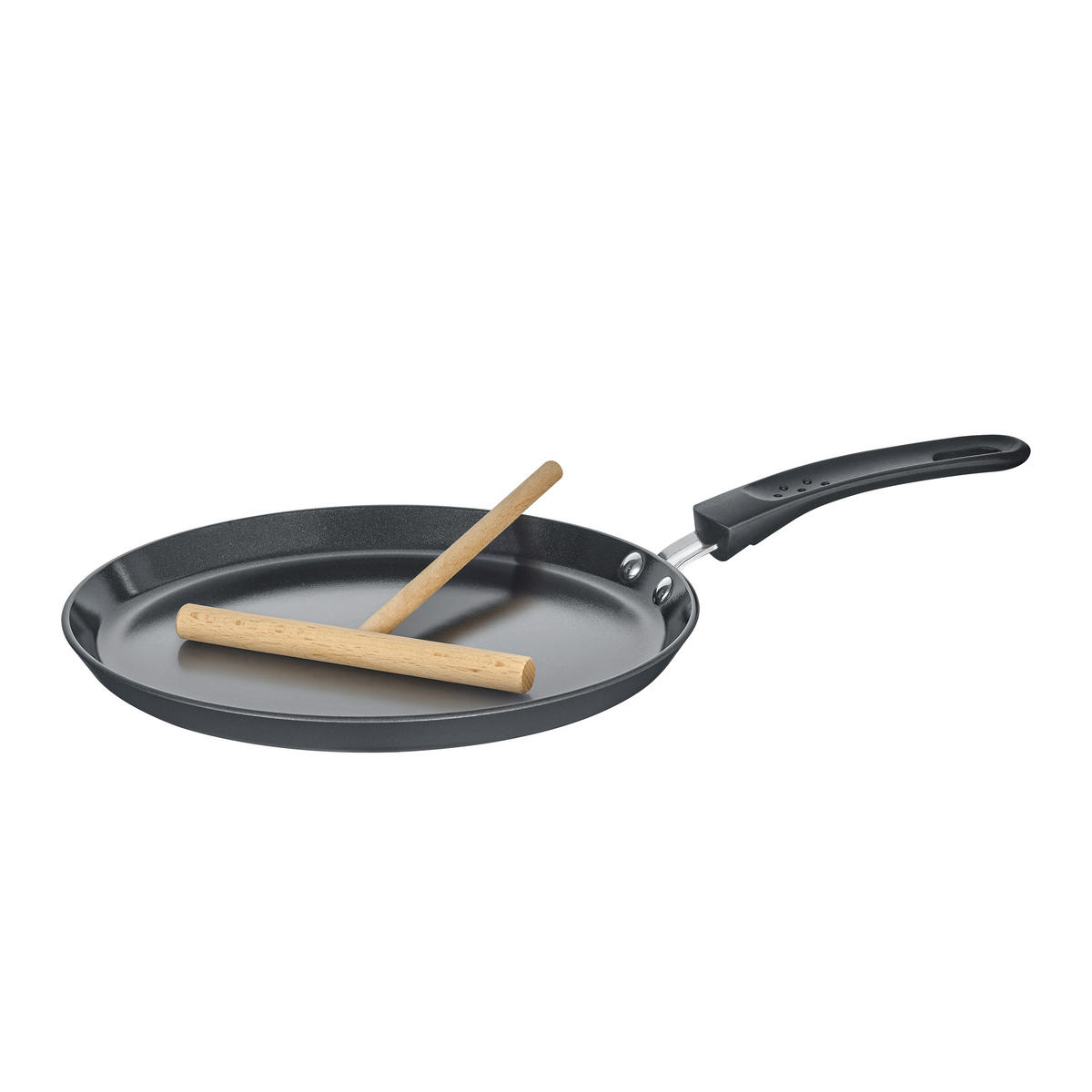 CREPESPFANNE 24 cm Keramikbeschichtung  - Schwarz, Basics, Metall (24cm) - Berndes