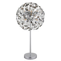 KŘIŠŤÁLOVÁ STOLNÍ LAMPA, 35/65 cm  - šedá/průhledné, Lifestyle, kov/plast (35/65cm) - Globo
