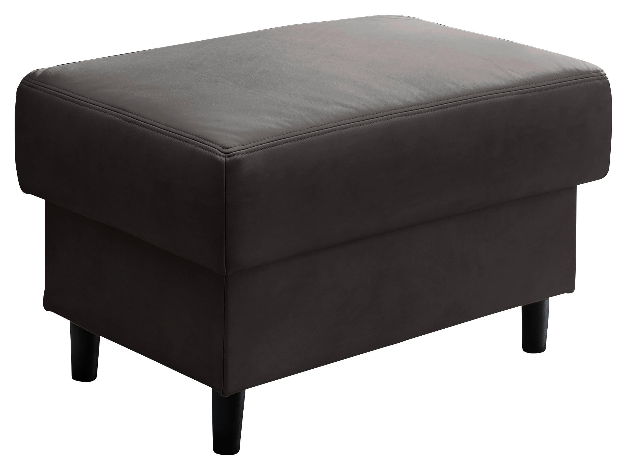 HOCKER Lederlook Anthrazit  - Anthrazit/Schwarz, MODERN, Holz/Textil (76/46/55cm) - Livetastic