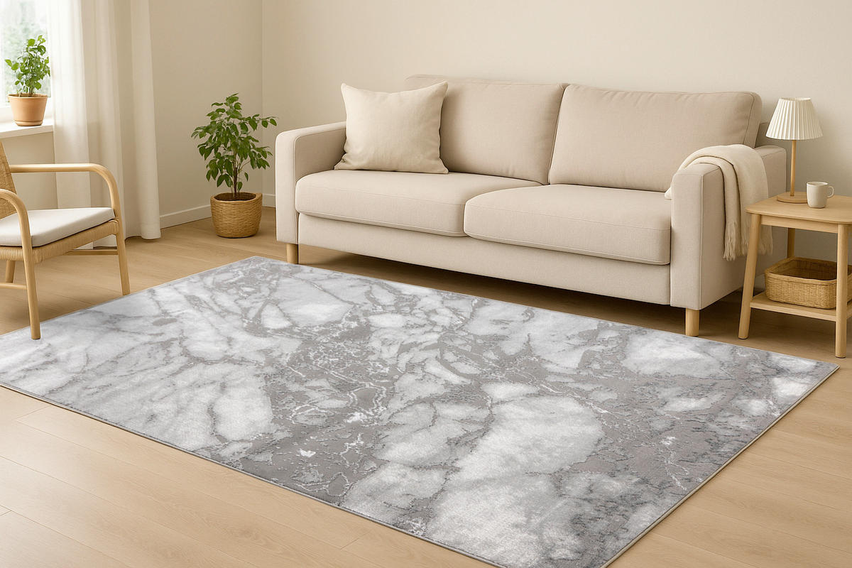 FLACHWEBETEPPICH 80/150 cm Silberfarben  - Silberfarben, Basics, Textil (80/150cm) - Kayoom