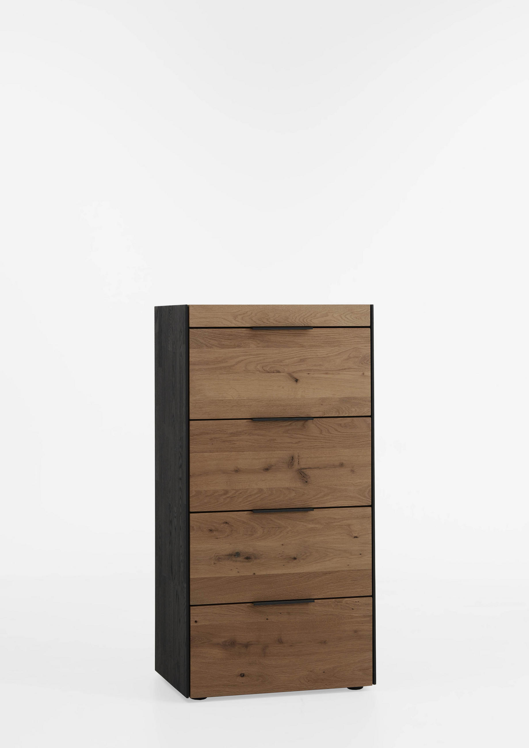 HIGHBOARD YORIS in 63/124/44 cm - Eichefarben/Anthrazit, KONVENTIONELL, Holz/Metall (63/124/44cm) - Schöner Wohnen