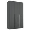 DREHTÜRENSCHRANK in Grau  - Alufarben/Grau, Modern, Holzwerkstoff (136/229/54cm) - Rauch Möbel